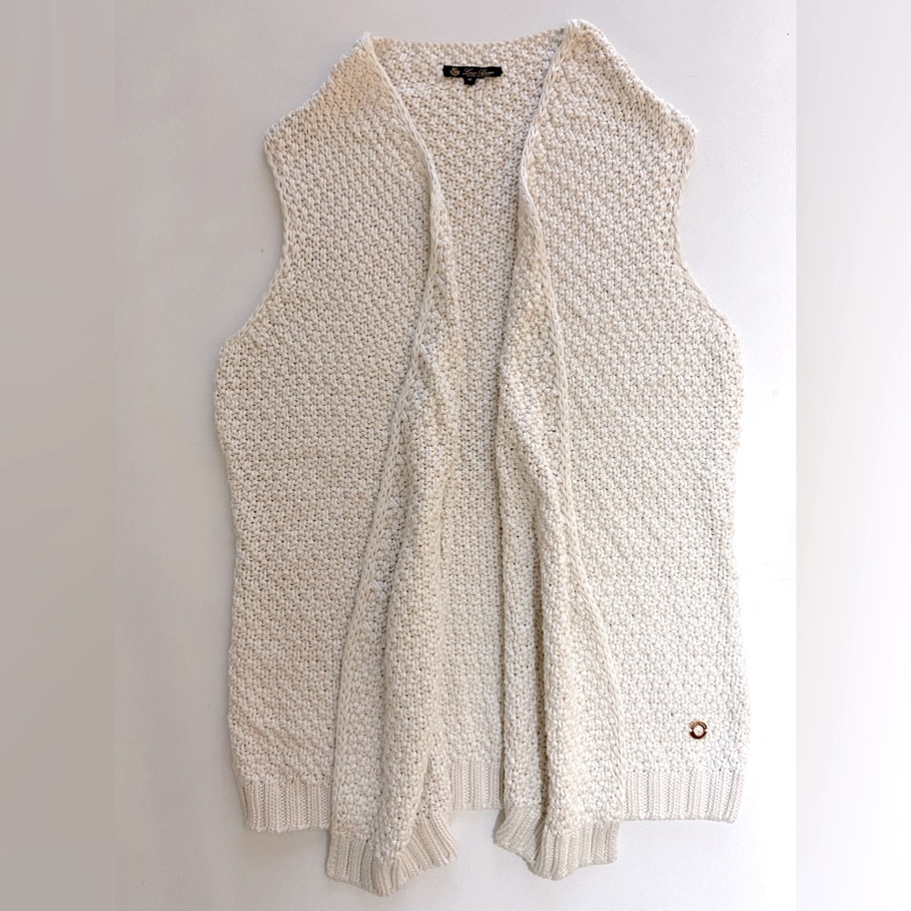 Loro Piana Vintage Knit Silk Cotton Cascading Cardigan Sweater Made in Italy